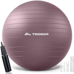 Trideer Yoga Ball – Anti-Burst Exercise Ball for Pregnancy, Office, Birthing, Stretching & Core Workout – Home Gym & Therapy